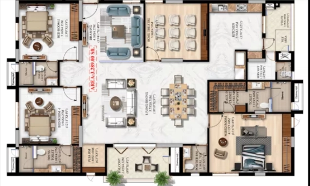3 BHK Flat in Pradeep Bliss in Somajiguda, Hyderabad - Image 906026