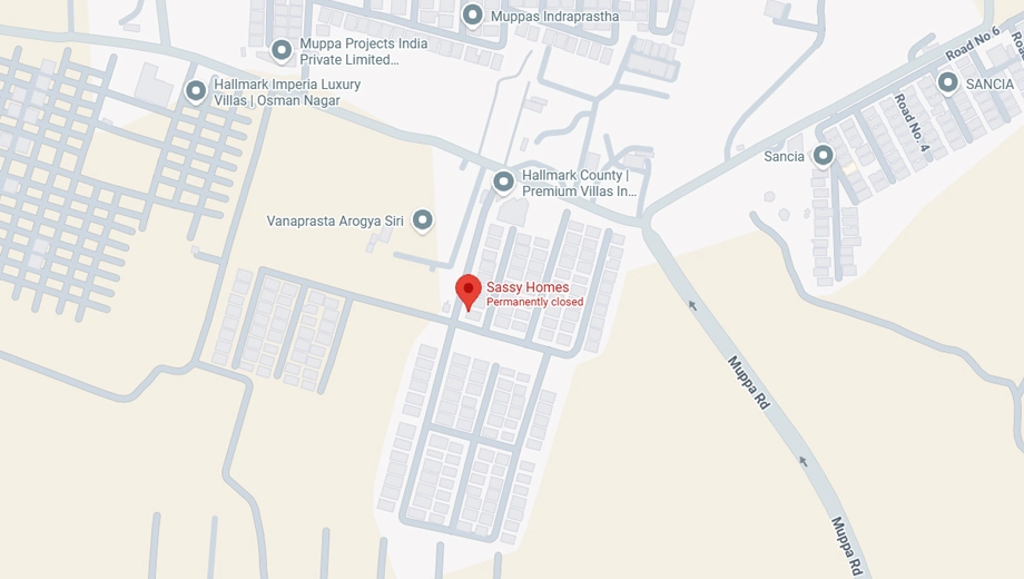 Location of Safeway Sassy Homes in Gachibowli, Hyderabad - Image 375464