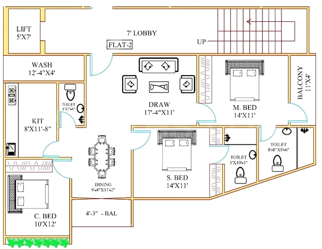 3 BHK Flat in RS Engineers Jaya Hilltop in Jubilee Hills, Hyderabad - Image 905989