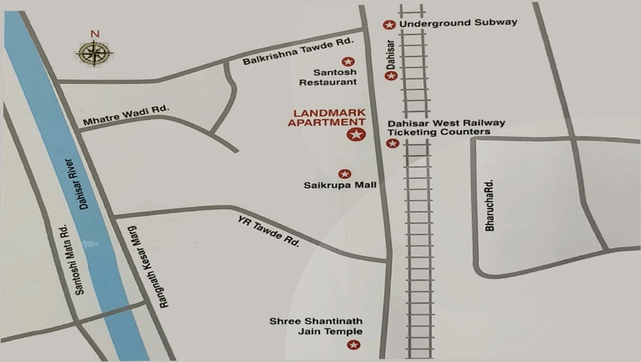 Location of Bhatia Dahisar Sumati CHS in Dahisar, Thane - Image 376394