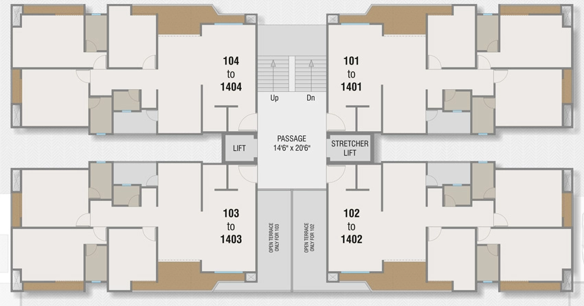 Floor Plan of Aarchi Hari Darshan Prime in Chhani, Vadodara - Image 375489