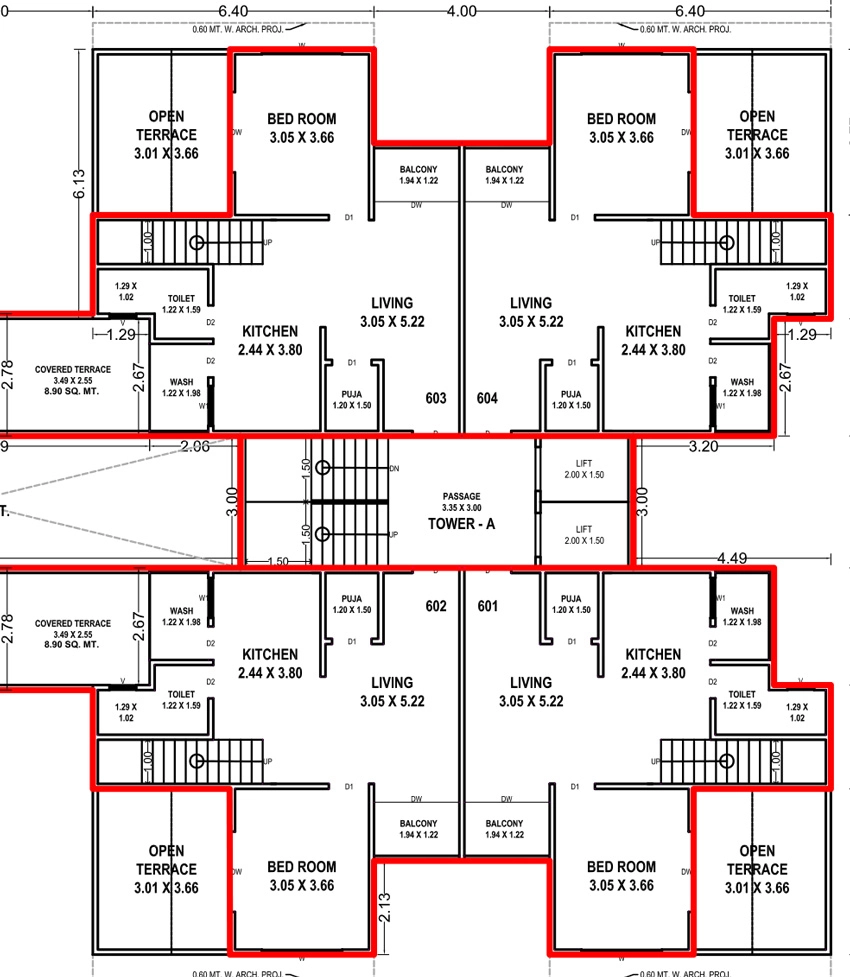 Floor Plan of Shree Radhe Heights in Waghodia Road, Vadodara - Image 375512