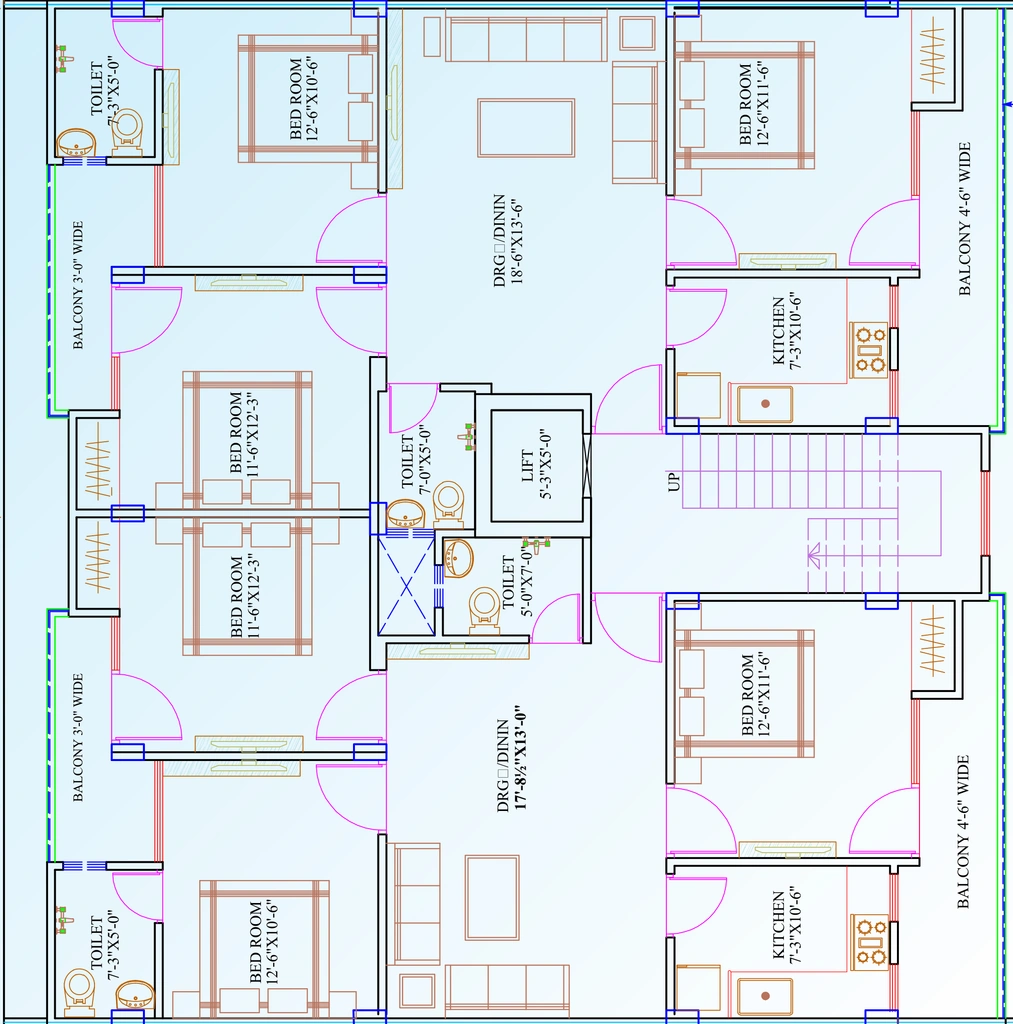 Floor Plan of Aadhar Shree Vinayak Residency in Ajmer Road, Jaipur - Image 375519