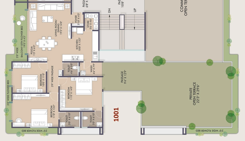 3 BHK Penthouse in Shree Shyama Serene in Sevasi, Vadodara - Image 906065