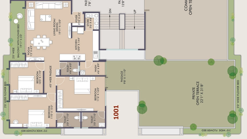 3 BHK Penthouse in Shree Shyama Serene in Sevasi, Vadodara - Image 906066