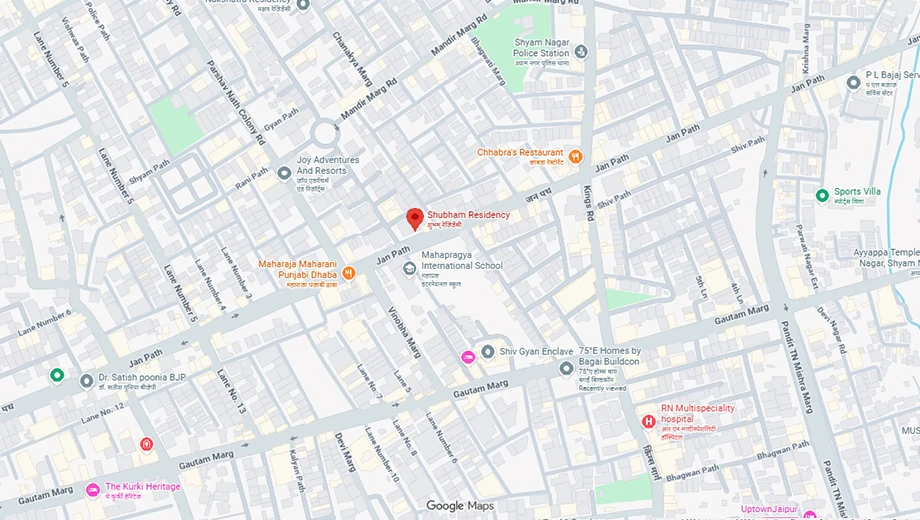 Location of Shubham Residency in Shyam Nagar, Jaipur - Image 375524
