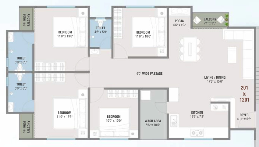 4 BHK Flat in Shiv Sunrise Infinity in Ankhol, Vadodara - Image 906069