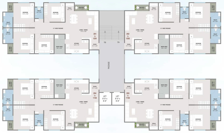 Floor Plan of Shiv Sunrise Infinity in Ankhol, Vadodara - Image 375552