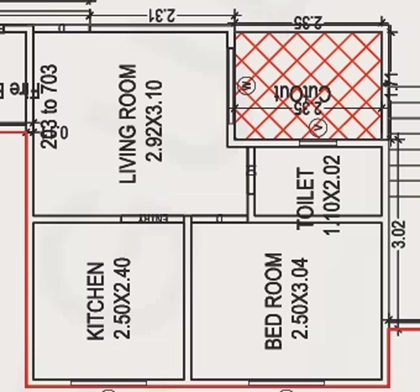 1 BHK Flat in Swastik Nitara Heights in Navapura, Vadodara - Image 906079