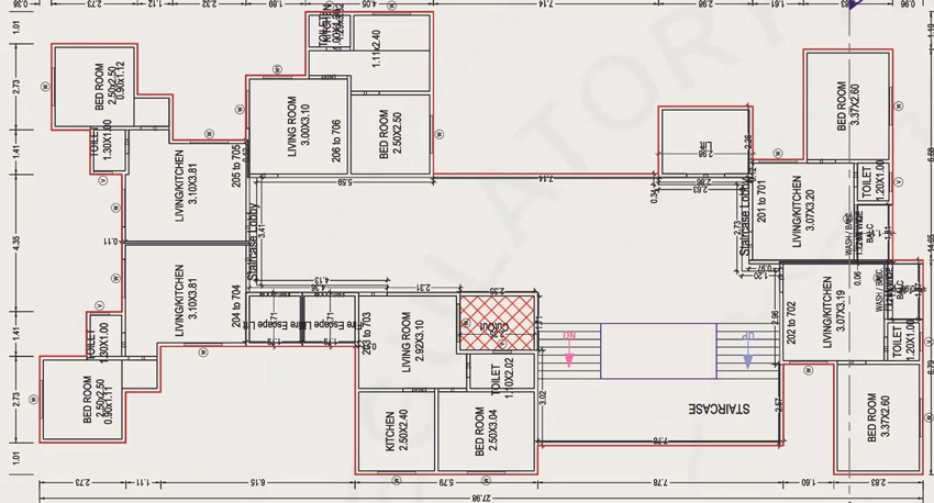 Floor Plan of Swastik Nitara Heights in Navapura, Vadodara - Image 375596