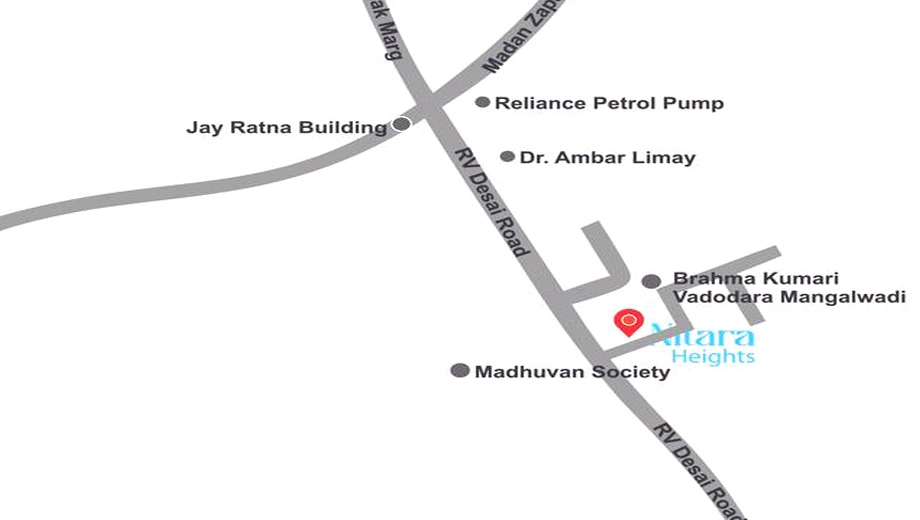 Location of Swastik Nitara Heights in Navapura, Vadodara - Image 375594