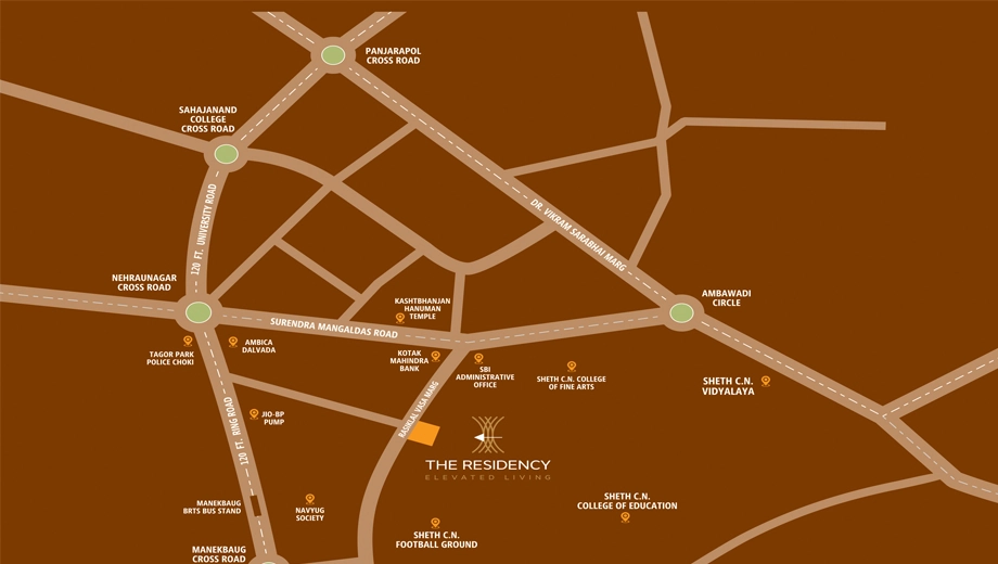 Location of Titan The Residency in Ambawadi, Ahmedabad - Image 375591
