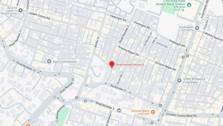 Location of Shree Harmony in Jubilee Hills, Hyderabad - Image 375599
