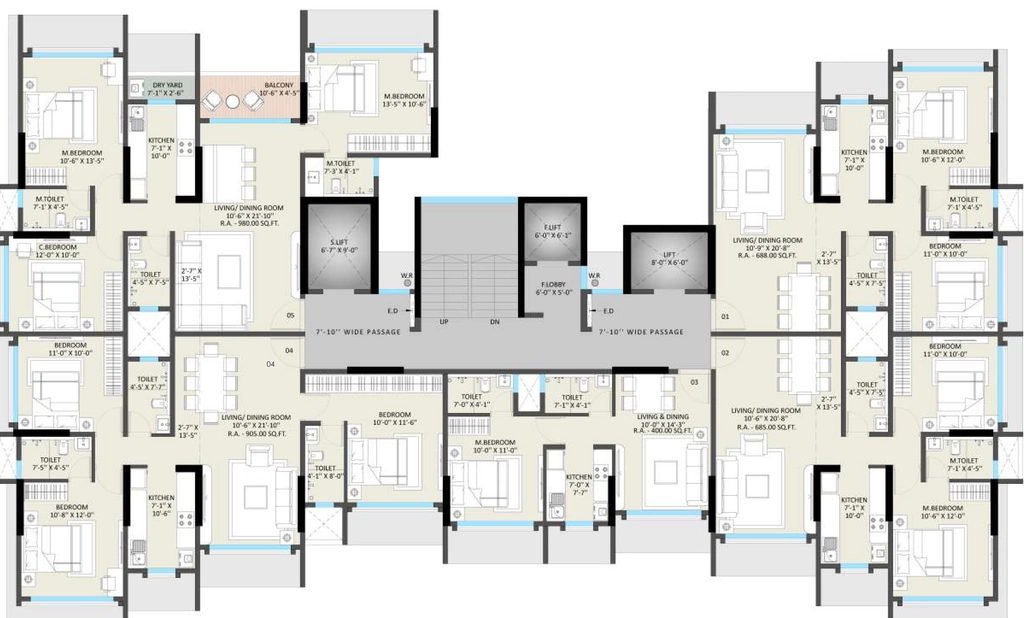 Floor Plan of DB Omnetra Malad Vrindavan in Malad West, Mumbai - Image 375617