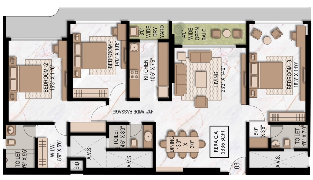 3 BHK Flat in M and K 7 Elements in Bandra West, Mumbai - Image 906088