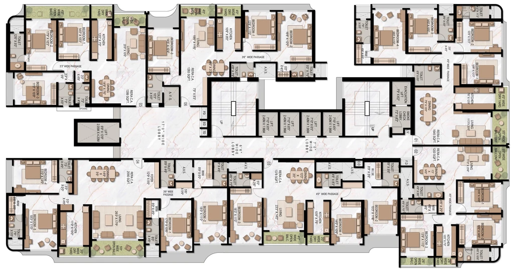 Floor Plan of M and K 7 Elements in Bandra West, Mumbai - Image 375632