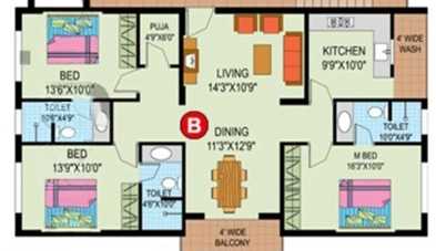 3 BHK Flat in Soudha Nucleus in Gachibowli, Hyderabad - Image 906092