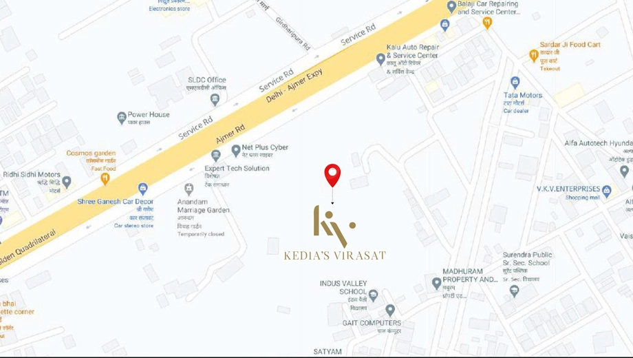 Location of Kedias Virasat in Girdharipura, Jaipur - Image 375699