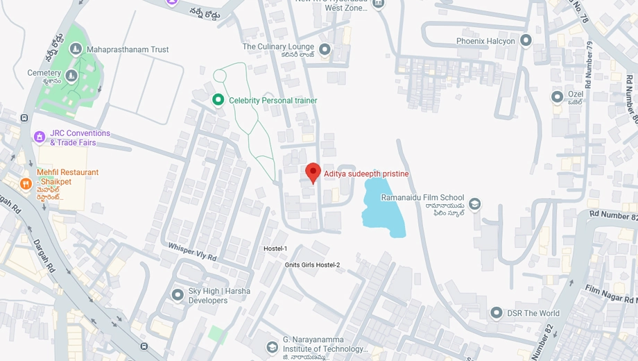 Location of Sri Aditya Sudeepth Pristine in Jubilee Hills, Hyderabad - Image 375654