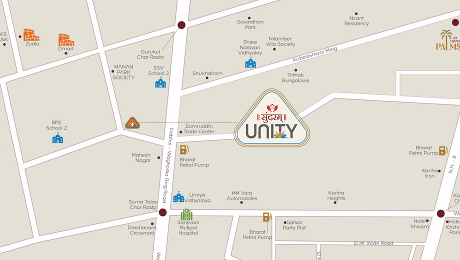 Location of Sundaram Unity in Waghodia Road, Vadodara - Image 375679
