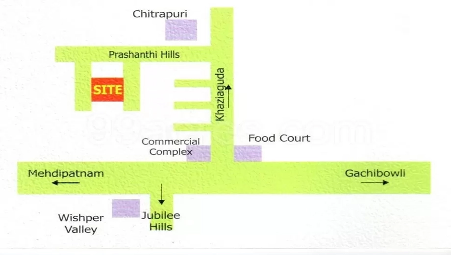 Location of Supriya Splendour in Gachibowli, Hyderabad - Image 375658