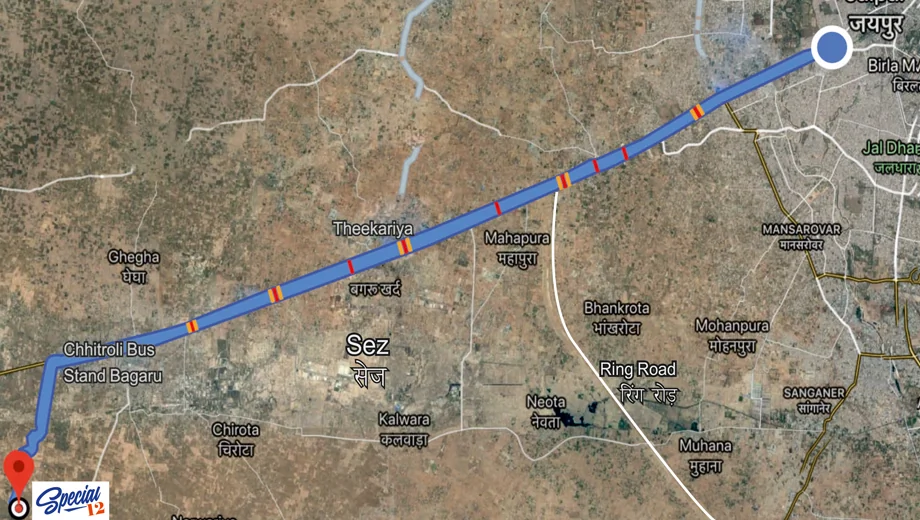 Location of Salodiya Special 12 Villas in Ajmer Road, Jaipur - Image 375669