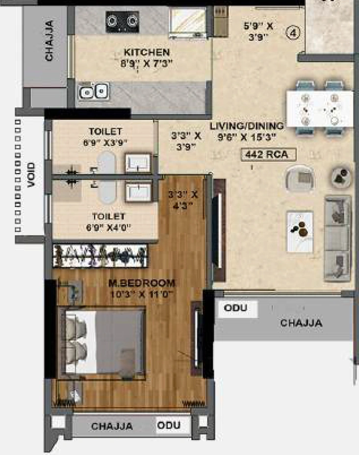 1 BHK Flat in Acres Abode in Malad West, Mumbai - Image 906459