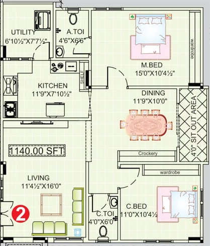 2 BHK Flat in Sri Balaji Homes in Kompally, Hyderabad - Image 906106