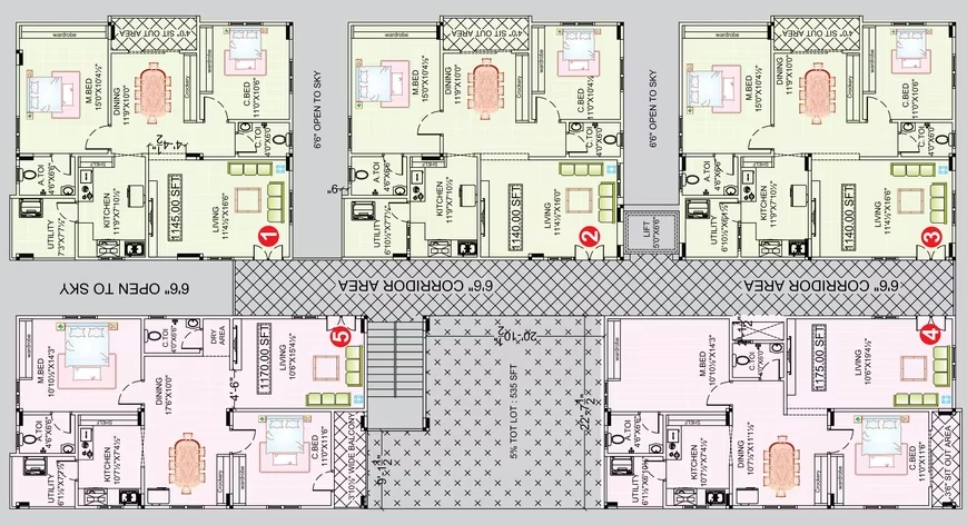 Floor Plan of Sri Balaji Homes in Kompally, Hyderabad - Image 375687