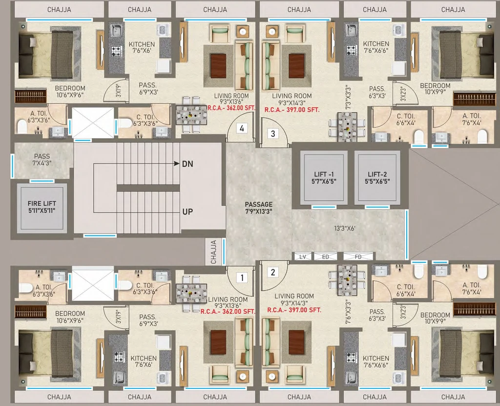 Floor Plan of Priyam Residency in Malad West, Mumbai - Image 376931