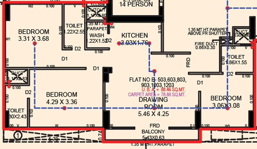 3 BHK Flat in Akshar The Empress in South Bopal, Ahmedabad - Image 906109