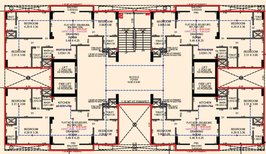 Floor Plan of Akshar The Empress in South Bopal, Ahmedabad - Image 375707