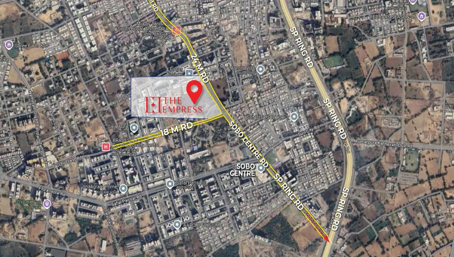 Location of Akshar The Empress in South Bopal, Ahmedabad - Image 375706