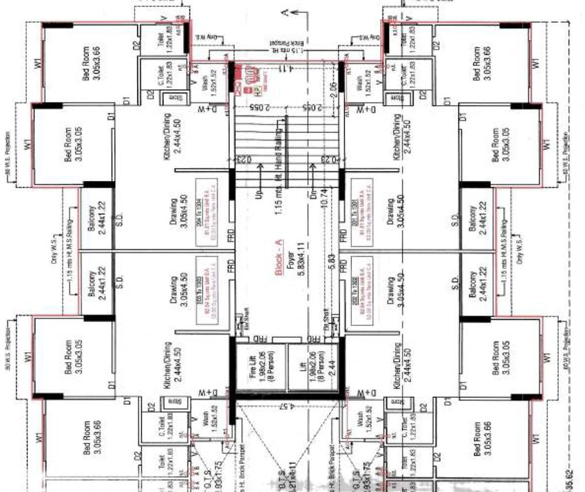 Floor Plan of Gopalanand Naroda Arise in Hanspura, Ahmedabad - Image 375714