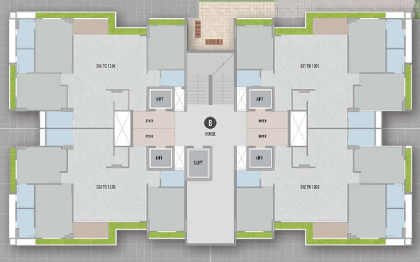 Floor Plan of Vishakha SeleQt in Gota, Ahmedabad - Image 375720