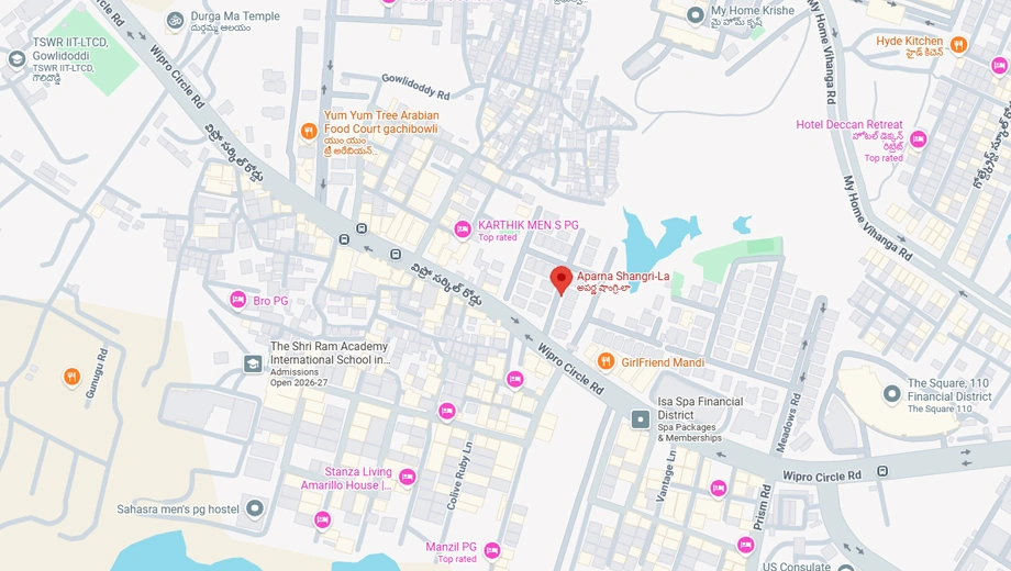 Location of Aparna Shangri La in Gachibowli, Hyderabad - Image 375732