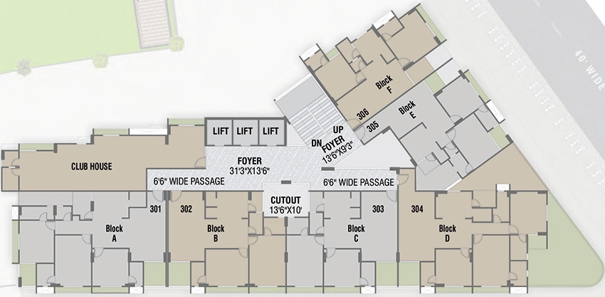 Floor Plan of Aayat Avenue in Sarkhej, Ahmedabad - Image 375748