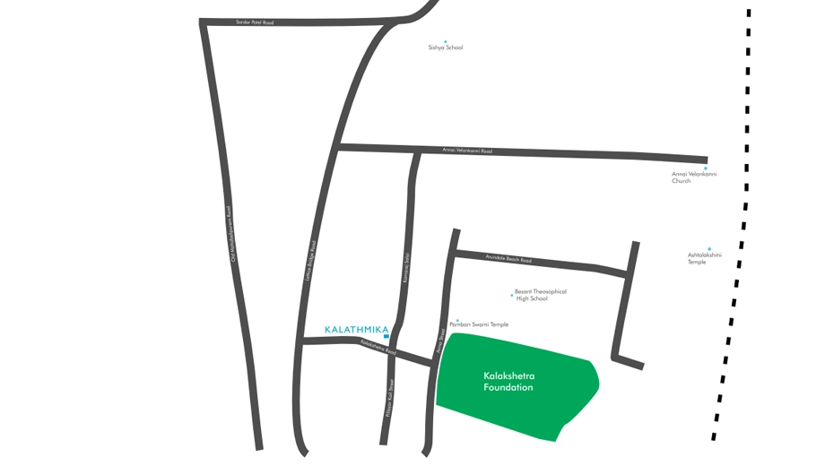 Location of Etica Kalathmika in Thiruvanmiyur, Chennai - Image 375756