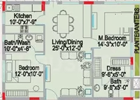 2 BHK Flat in Babukhan Solitaire in Gachibowli, Hyderabad - Image 906129