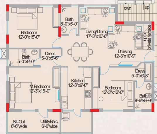 3 BHK Flat in Babukhan Solitaire in Gachibowli, Hyderabad - Image 906133