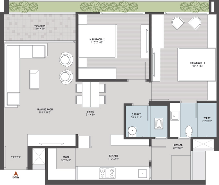 2 BHK Flat in Adarsh Orchid Residency in Nikol, Ahmedabad - Image 906140