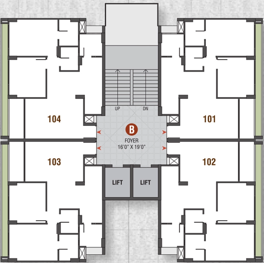 Floor Plan of Adarsh Orchid Residency in Nikol, Ahmedabad - Image 375775