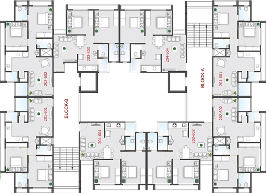 Floor Plan of Aditi Folly Heights in Gota, Ahmedabad - Image 375804