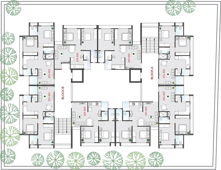 Master Plan of Aditi Folly Heights in Gota, Ahmedabad - Image 375802
