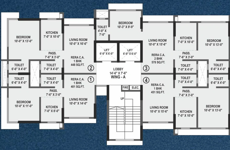 Floor Plan of Shivraj Charkop 1 Ramtirth CHSL in Kandivali West, Mumbai - Image 376940