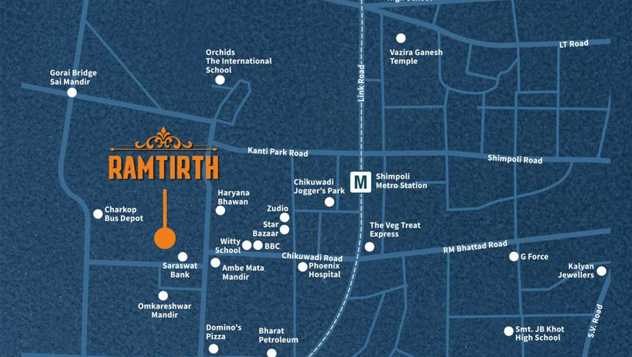 Location of Shivraj Charkop 1 Ramtirth CHSL in Kandivali West, Mumbai - Image 376941