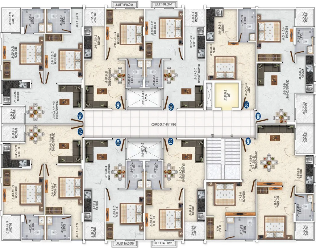 Floor Plan of SGD Embassy in Jaisinghpura, Jaipur - Image 375822