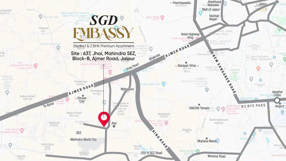 Location of SGD Embassy in Jaisinghpura, Jaipur - Image 375816
