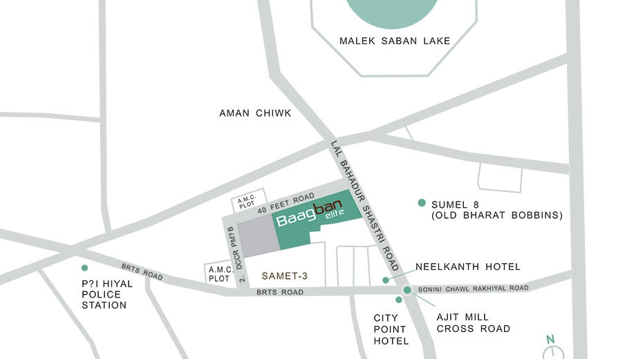 Location of Altair Baagban Elite in Rakhial, Ahmedabad - Image 375828