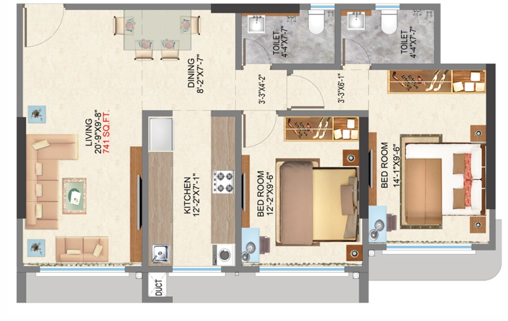 3 BHK Flat in Ranbir Greenpath in Goregaon East, Mumbai - Image 907201